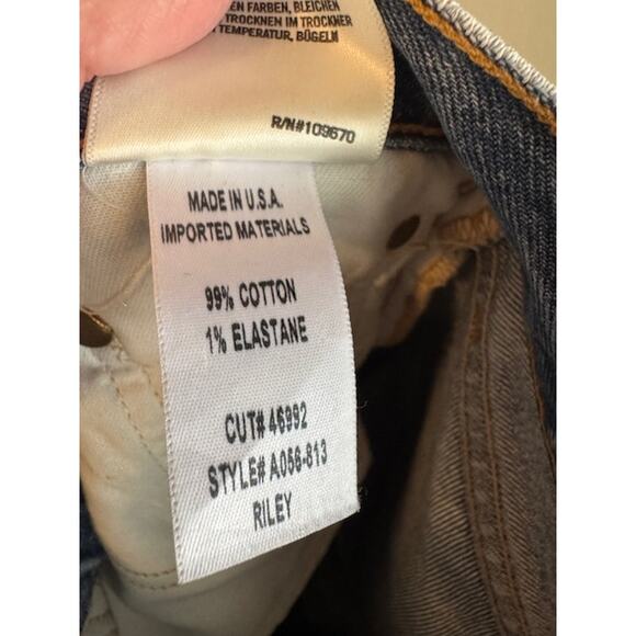 AGOLDE Riley High Rise Straight Leg Crop Distressed Jeans Size 25 - Picture 10 of 11